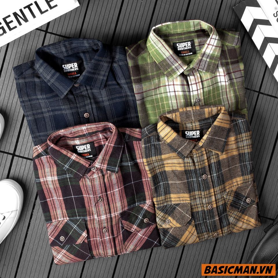 SƠ MI FLANNEL SUPER BROS 4M