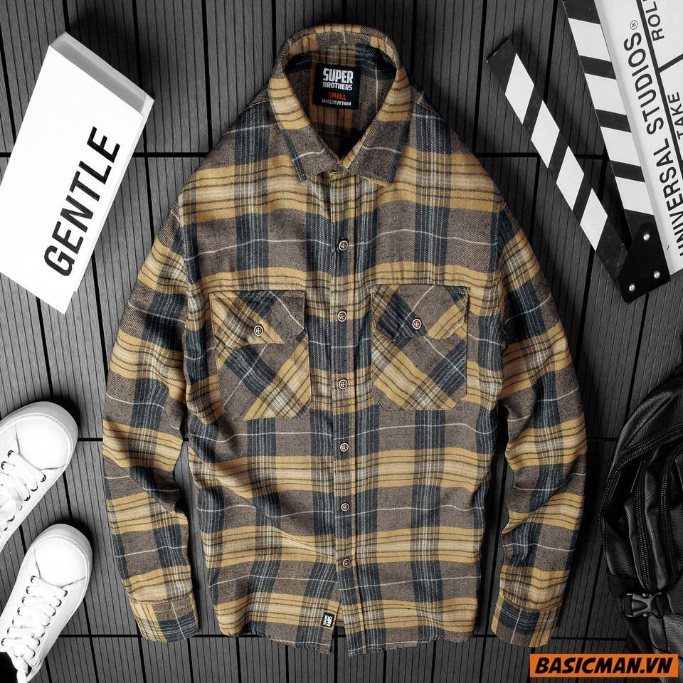 SƠ MI FLANNEL SUPER BROS 4M