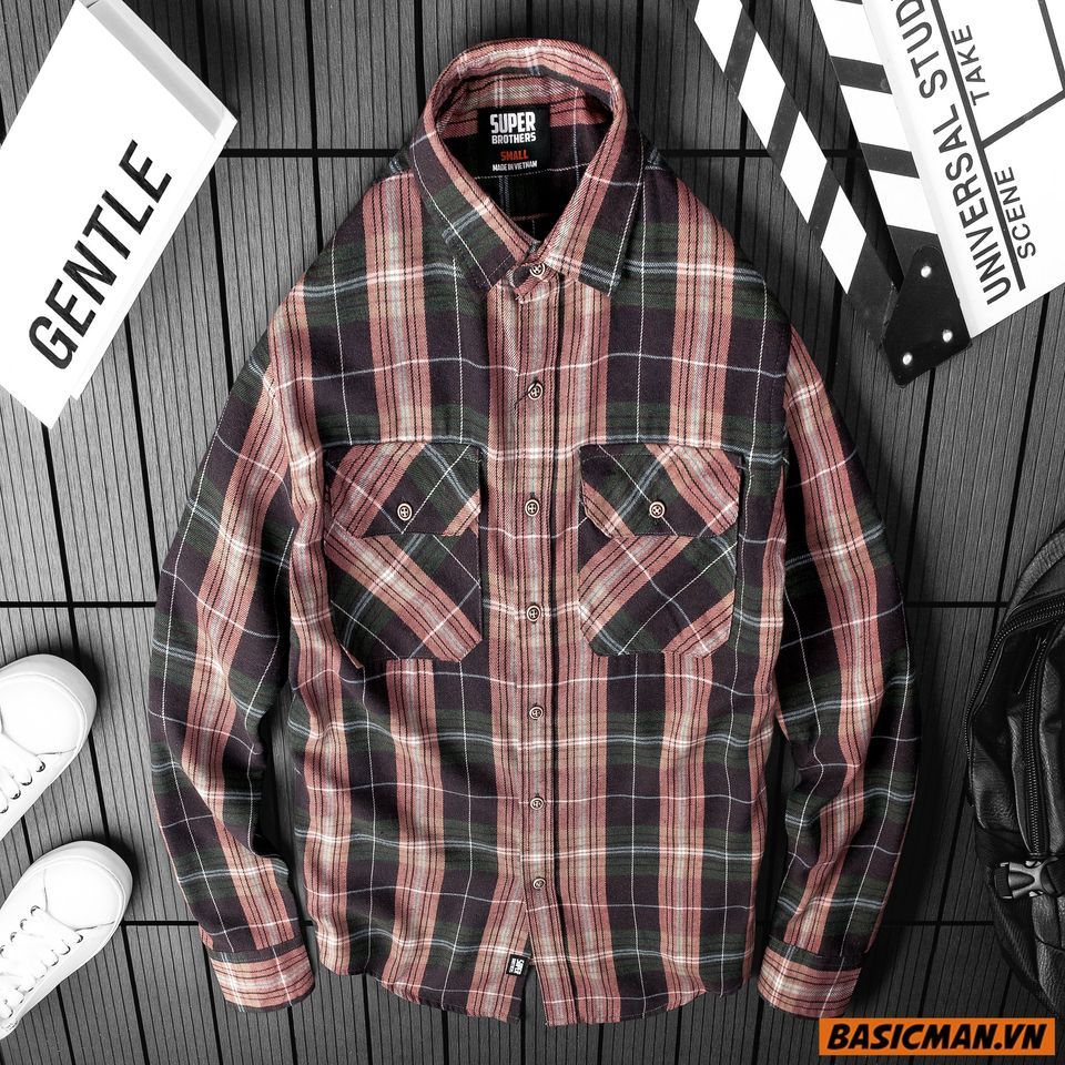 SƠ MI FLANNEL SUPER BROS 4M