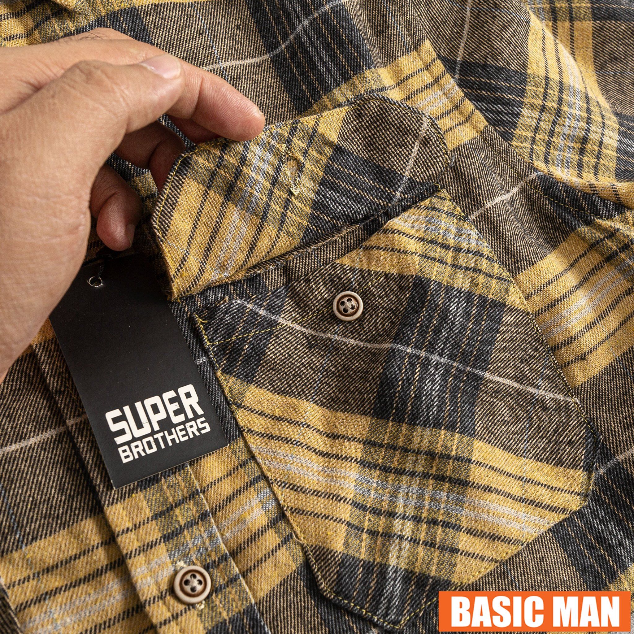 SƠ MI FLANNEL SUPER BROS XỊN