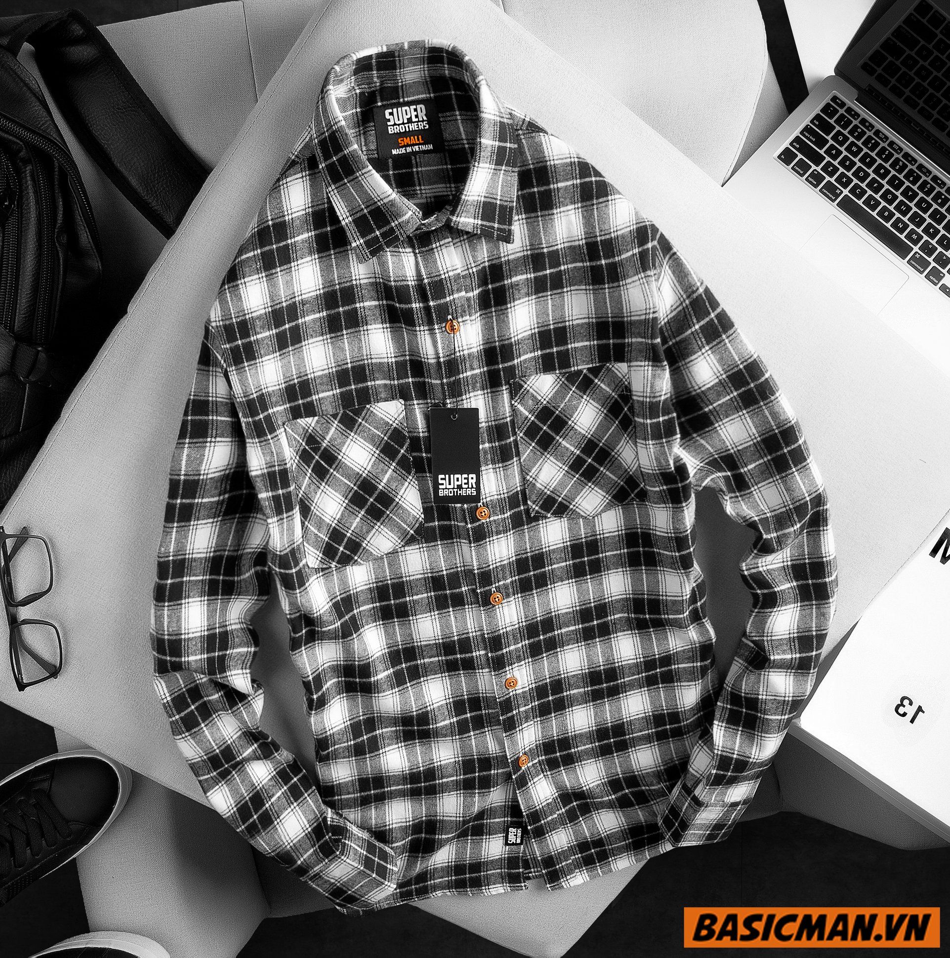 SƠ MI FLANNEL SUPER BROS 6M