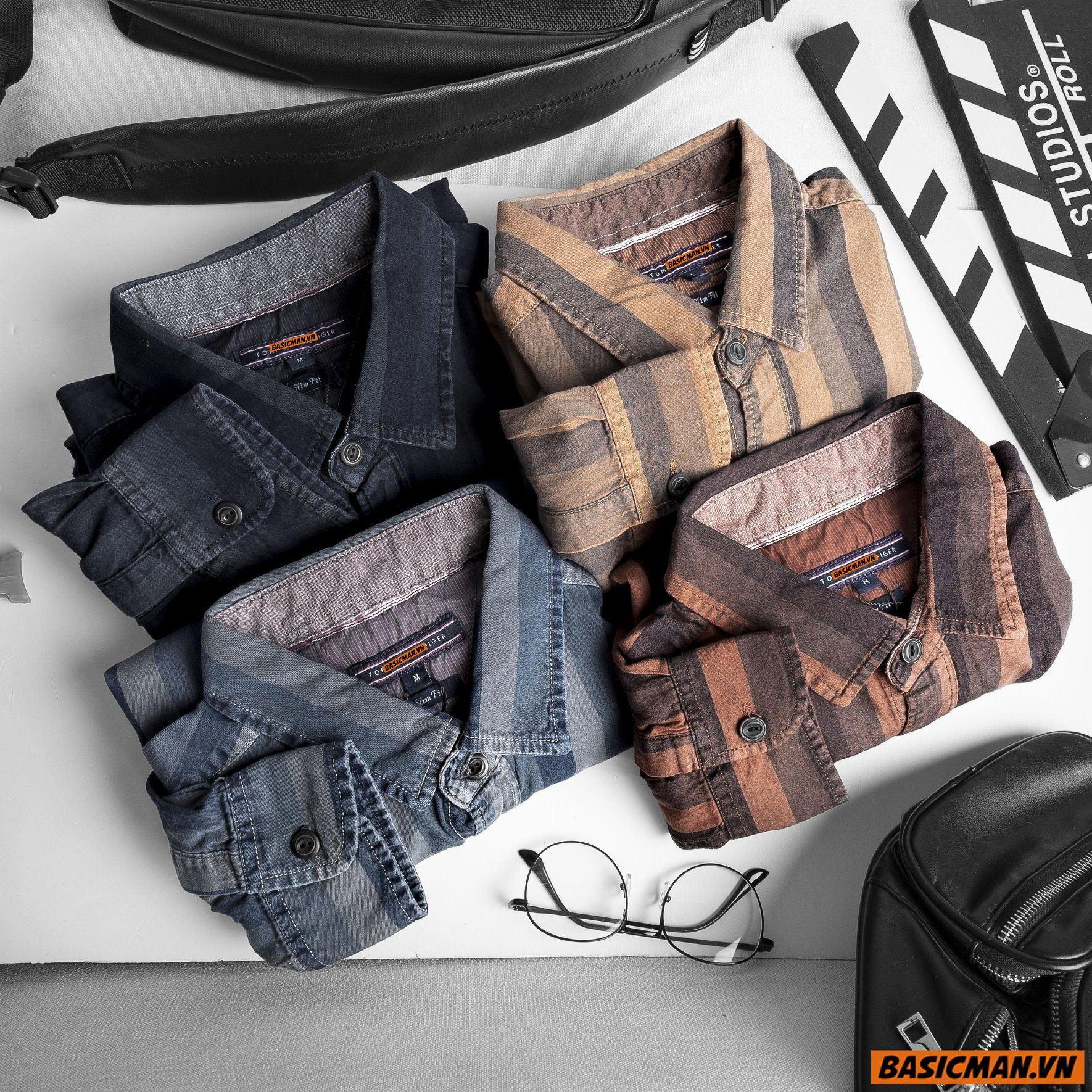 SƠ MI SỌC WASH TOMMY