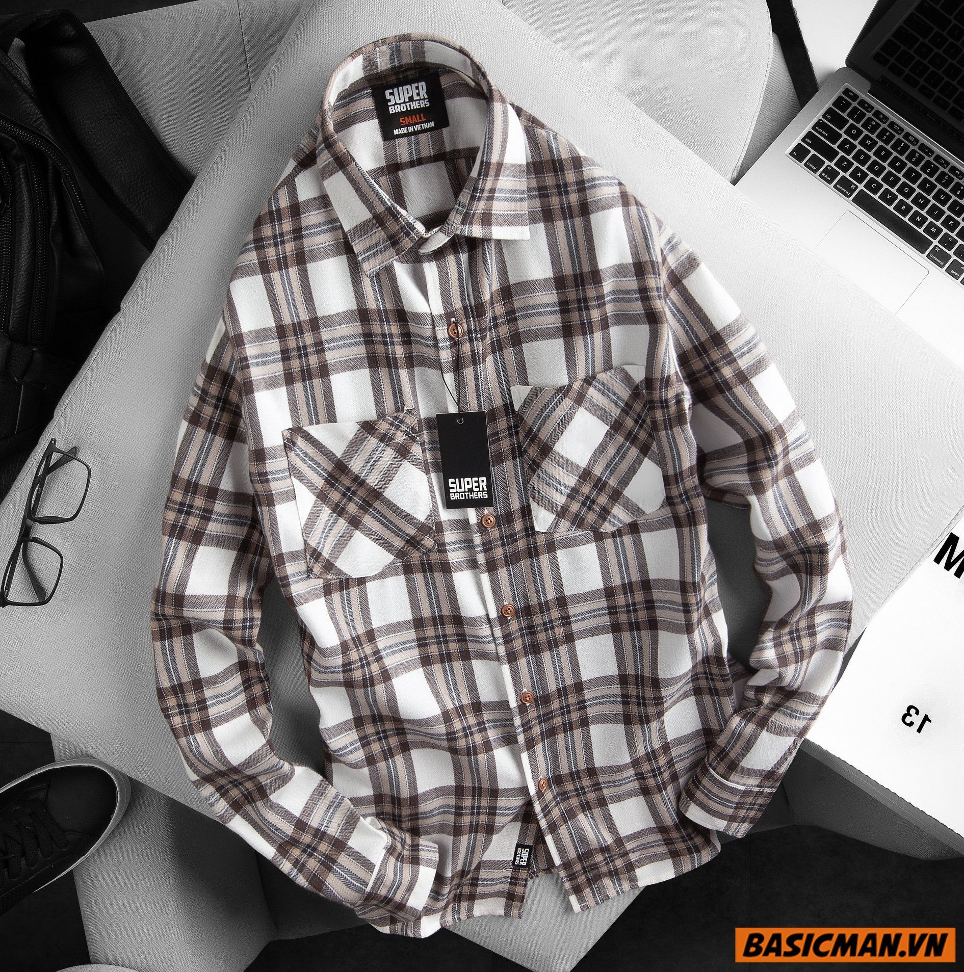 SƠ MI FLANNEL SUPER BROS 6M