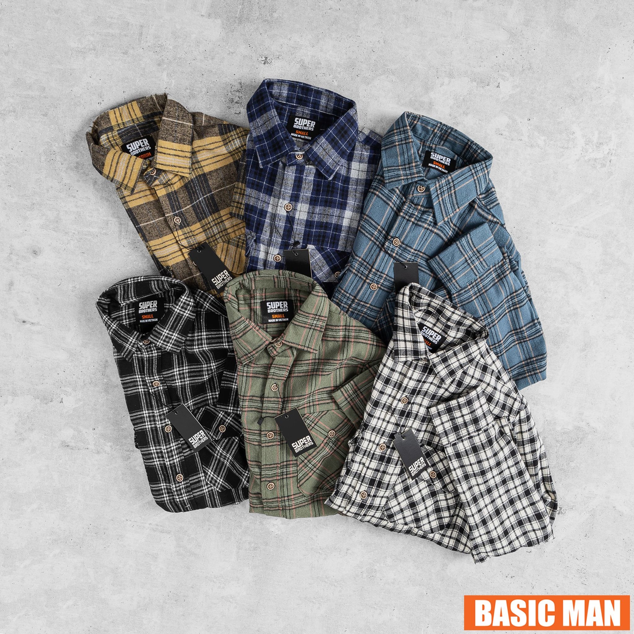 SƠ MI FLANNEL SUPER BROS XỊN