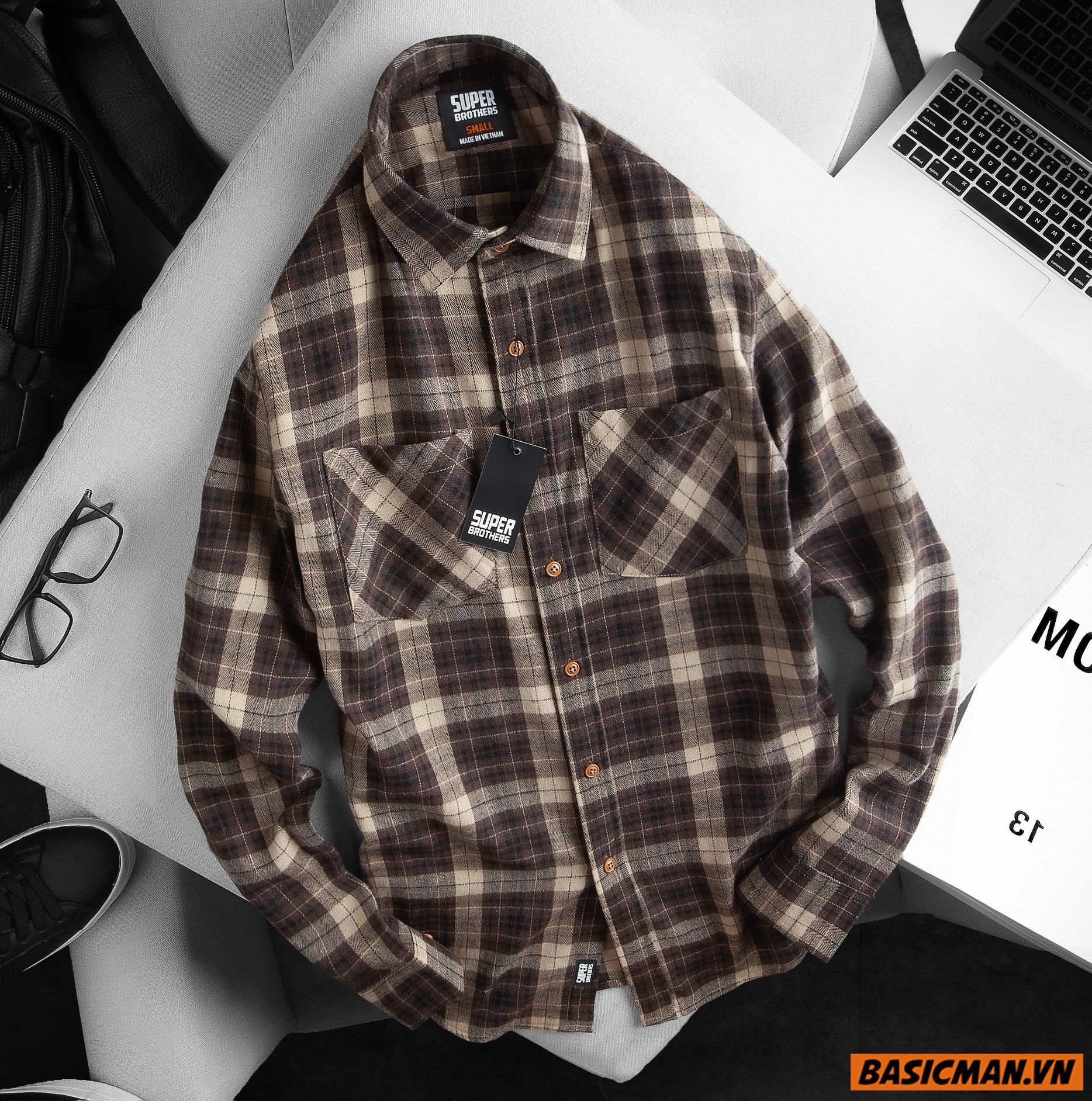 SƠ MI FLANNEL SUPER BROS 6M