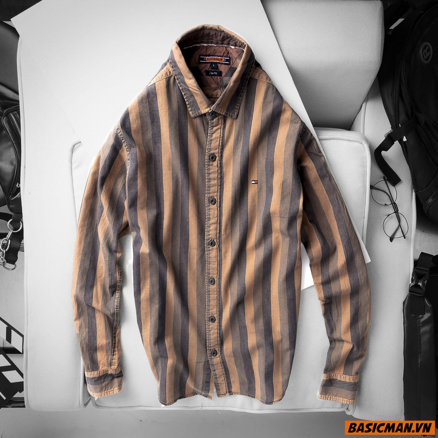 SƠ MI SỌC WASH TOMMY