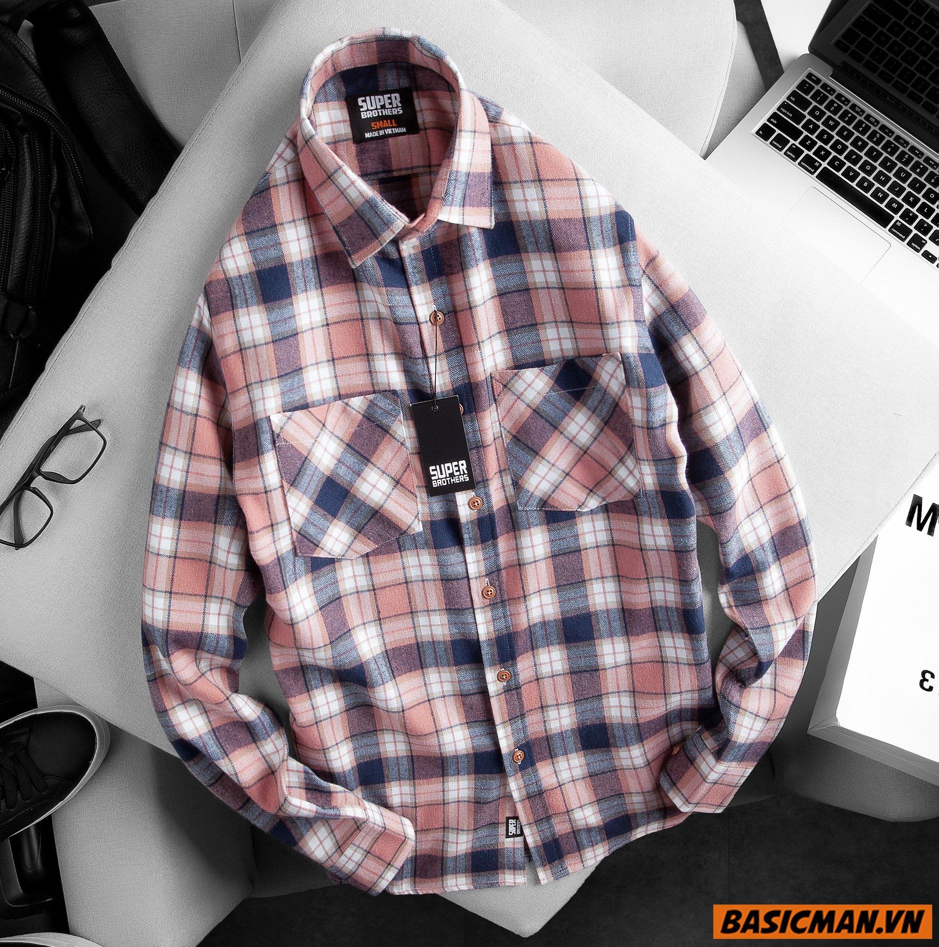 SƠ MI FLANNEL SUPER BROS 6M