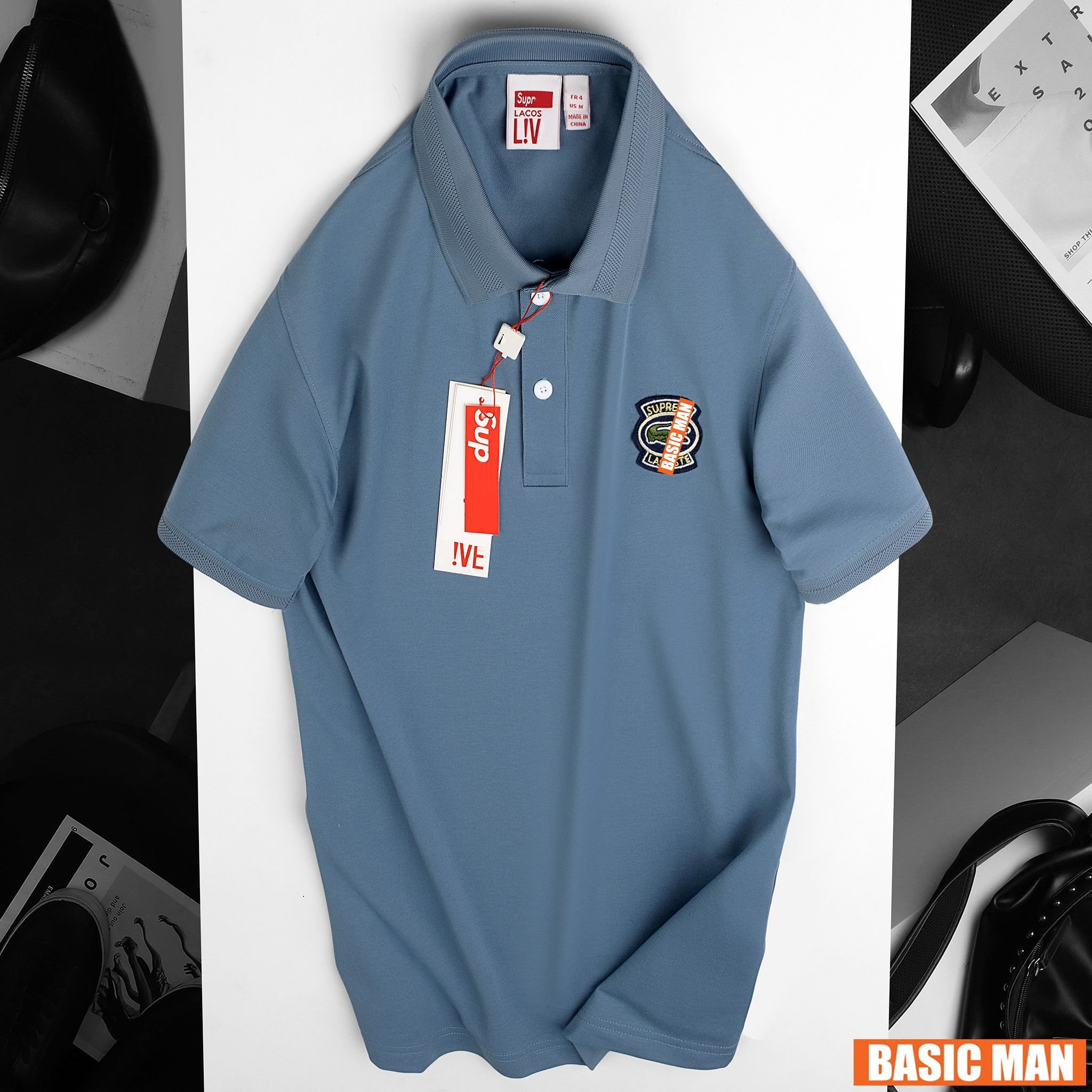 POLO L.ACOS LOGO THÊU