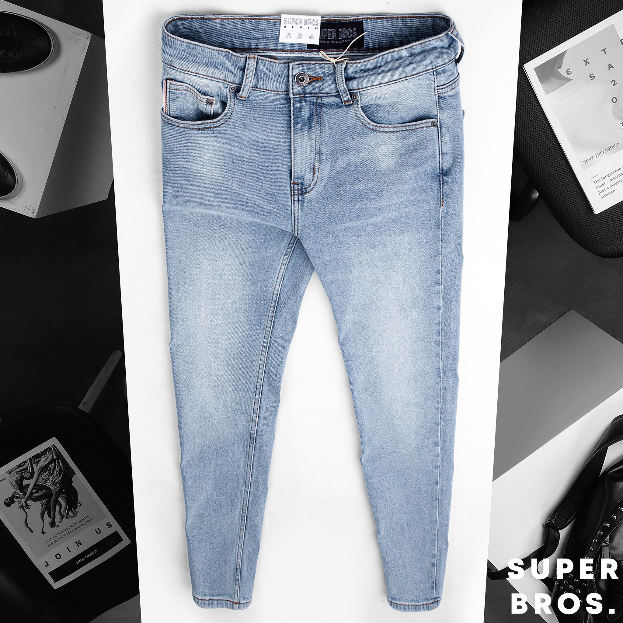 JEAN SUPER BROS LIGHT BLUE