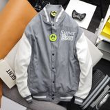  JACKET VARSITY GRAY SUPER BROS 