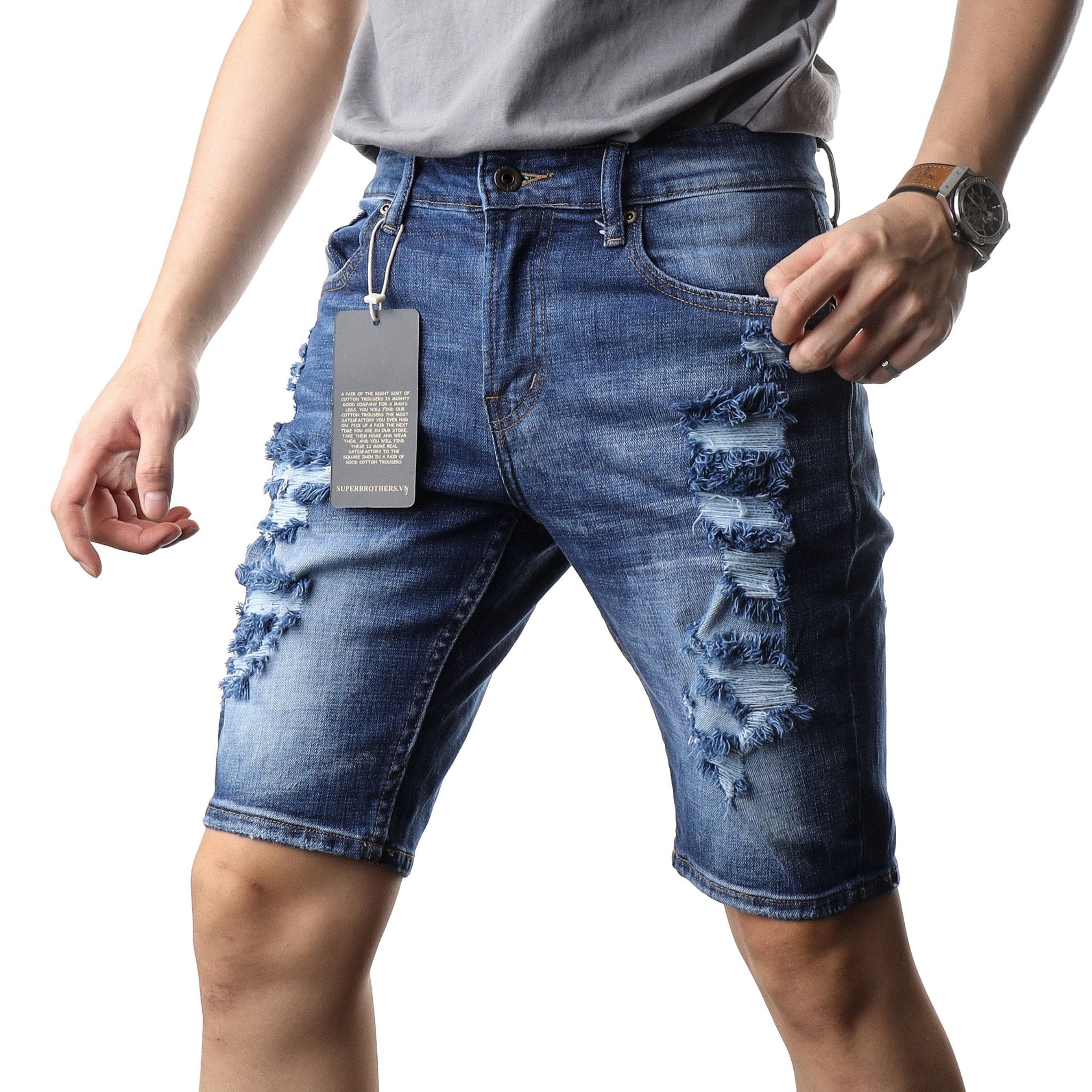  SHORT JEAN SUPER BROS RÁCH 6M 