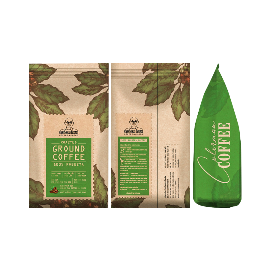 Cà Phê Sạch Rang Xay - 250g - 100% Robusta