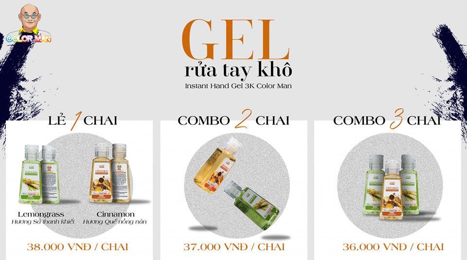 Combo 2 Chai Gel Rửa Tay 60ml