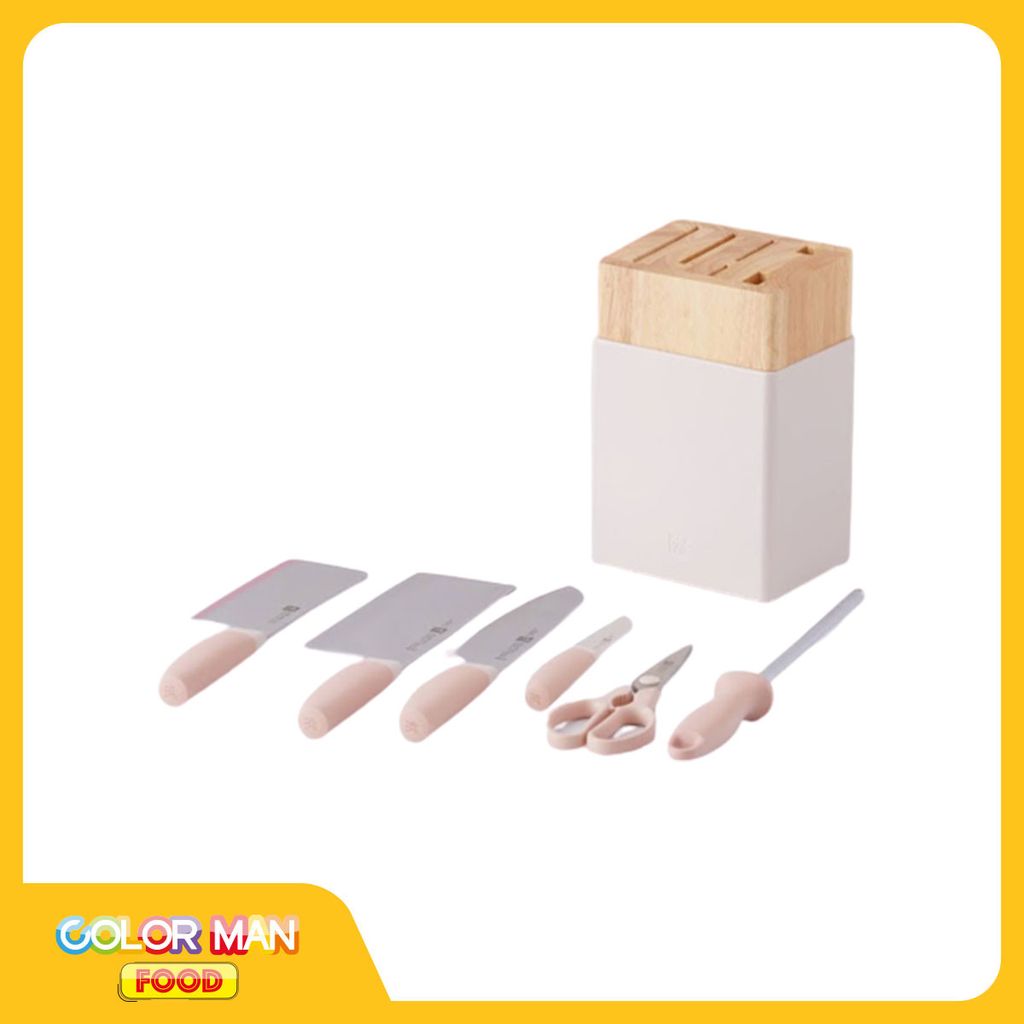 Bộ Dao Kéo Kèm Đế Zwilling - Hồng