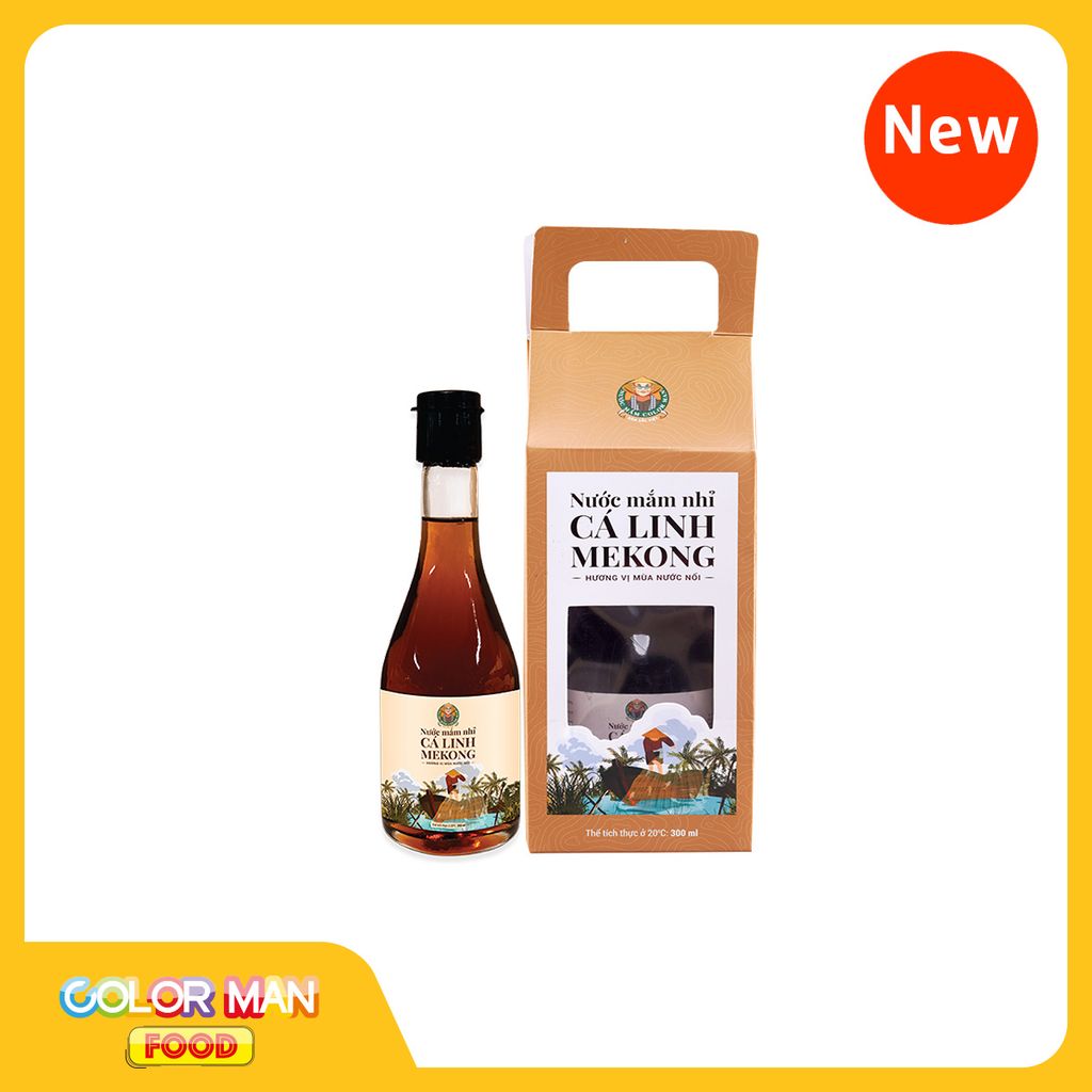 1 Chai Nước Mắm Nhỉ Cá Linh + Kèm Hộp Giấy