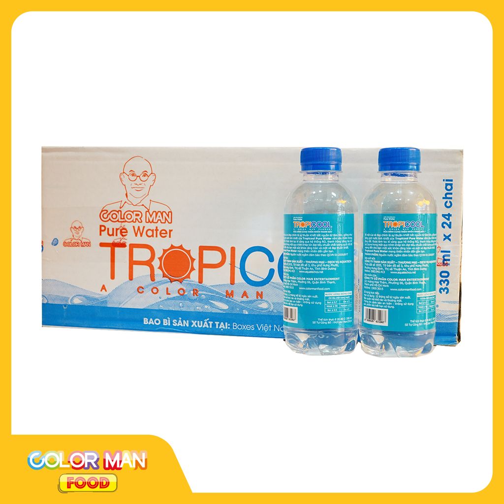 Thùng Nước Đóng Chai Tropicool 24 chai x 330ml