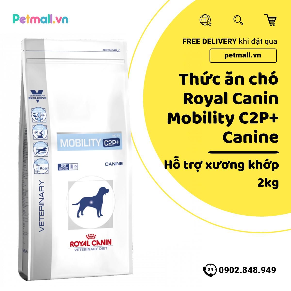 Thức ăn chó Royal Canin Mobility C2P+ Canine 2kg - Hỗ trợ xương khớp