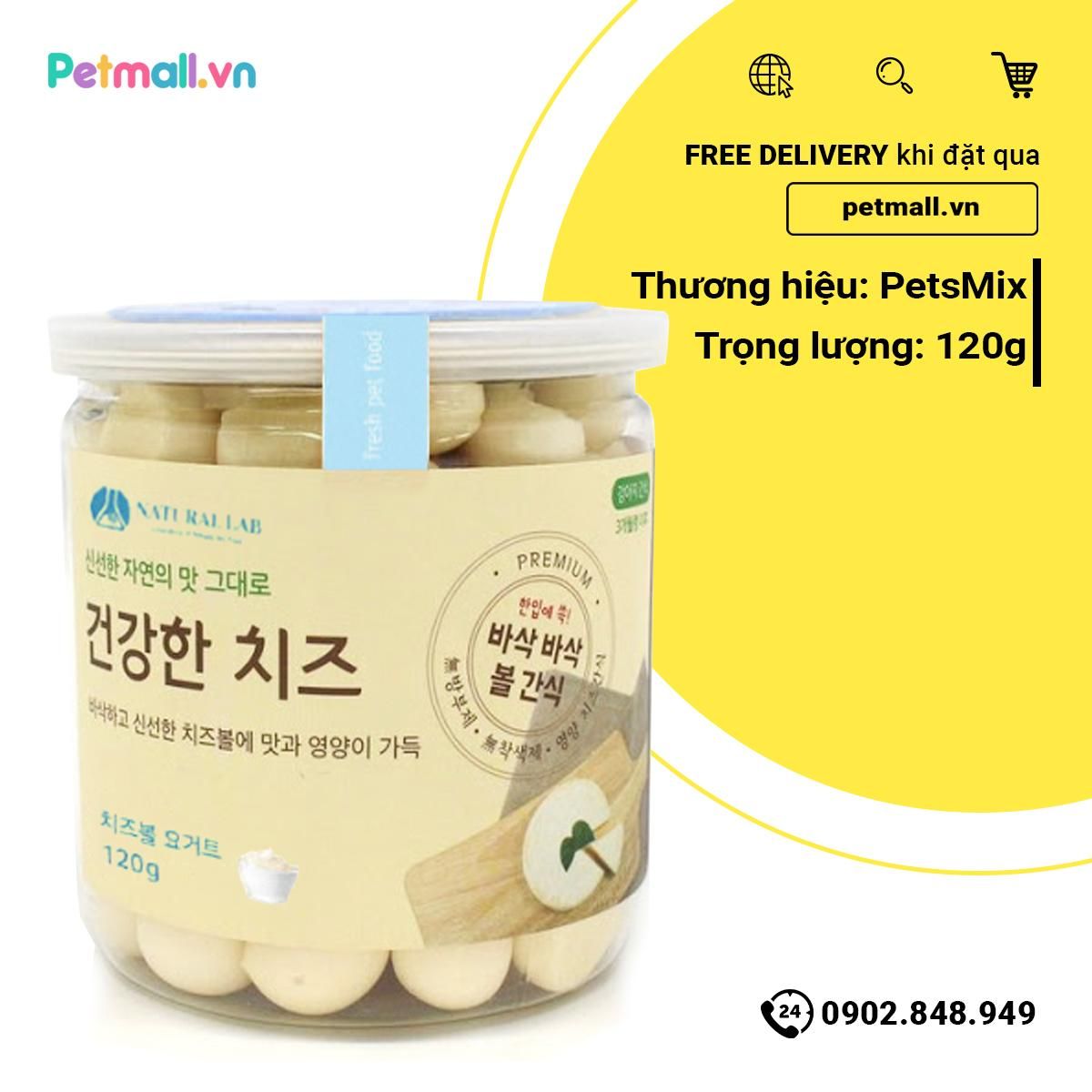Phô mai viên PetsMix Cheese Yogurt - 120g