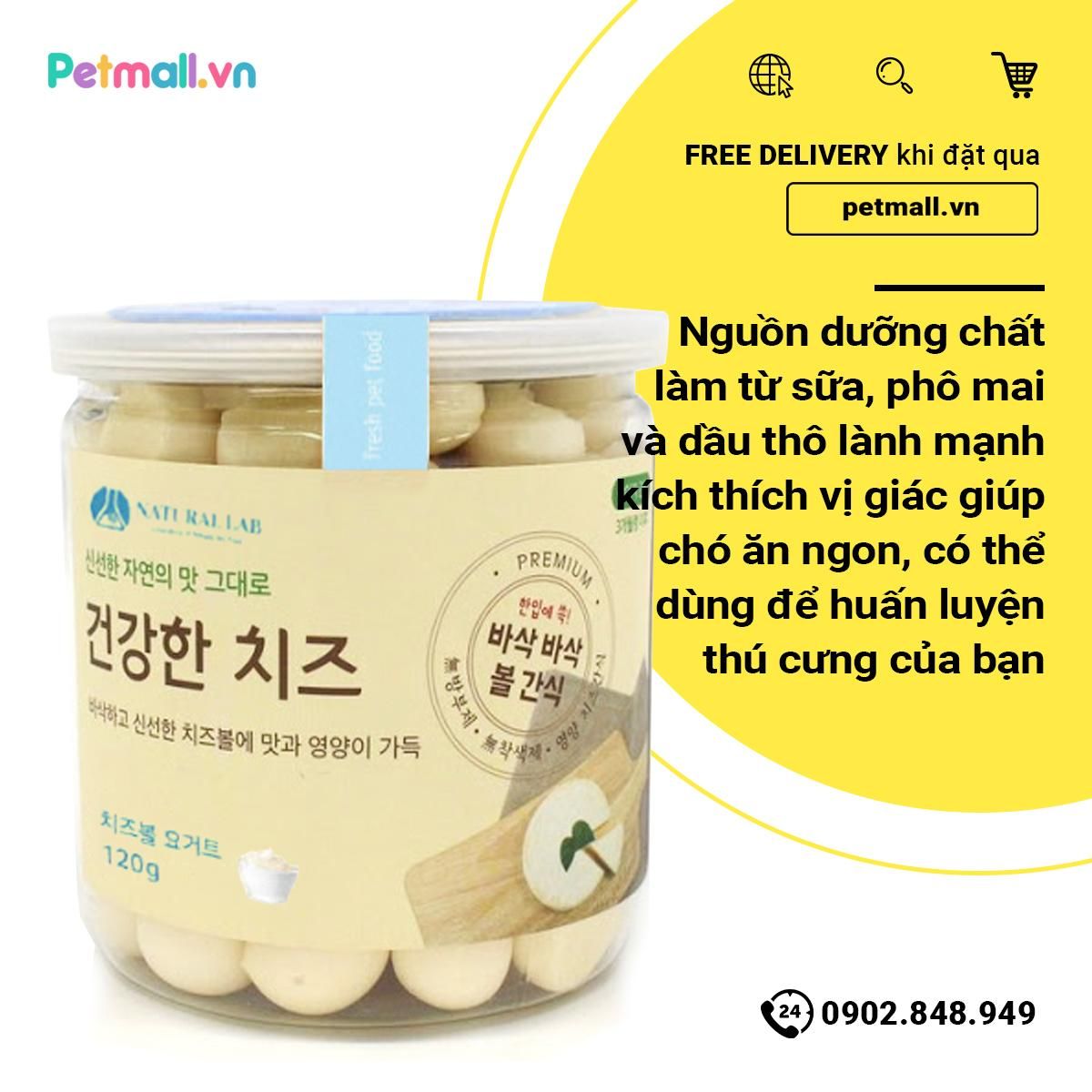 Phô mai viên PetsMix Cheese Yogurt - 120g