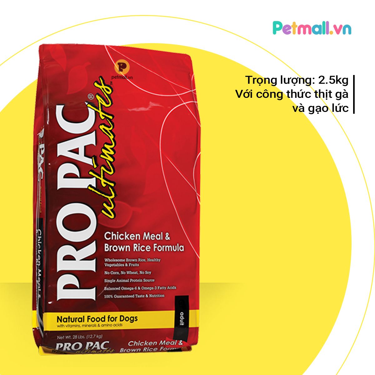Thức ăn chó Pro Pac Ultimates Chicken & Brown Rice Formula 2.5kg