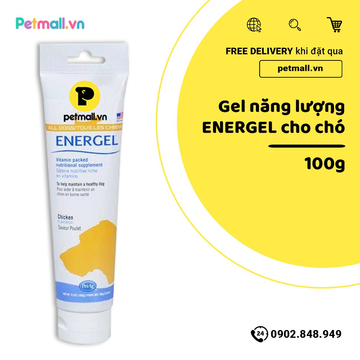 Gel năng lượng ENERGEL cho chó - 100g