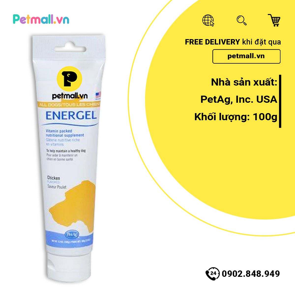 Gel năng lượng ENERGEL cho chó - 100g