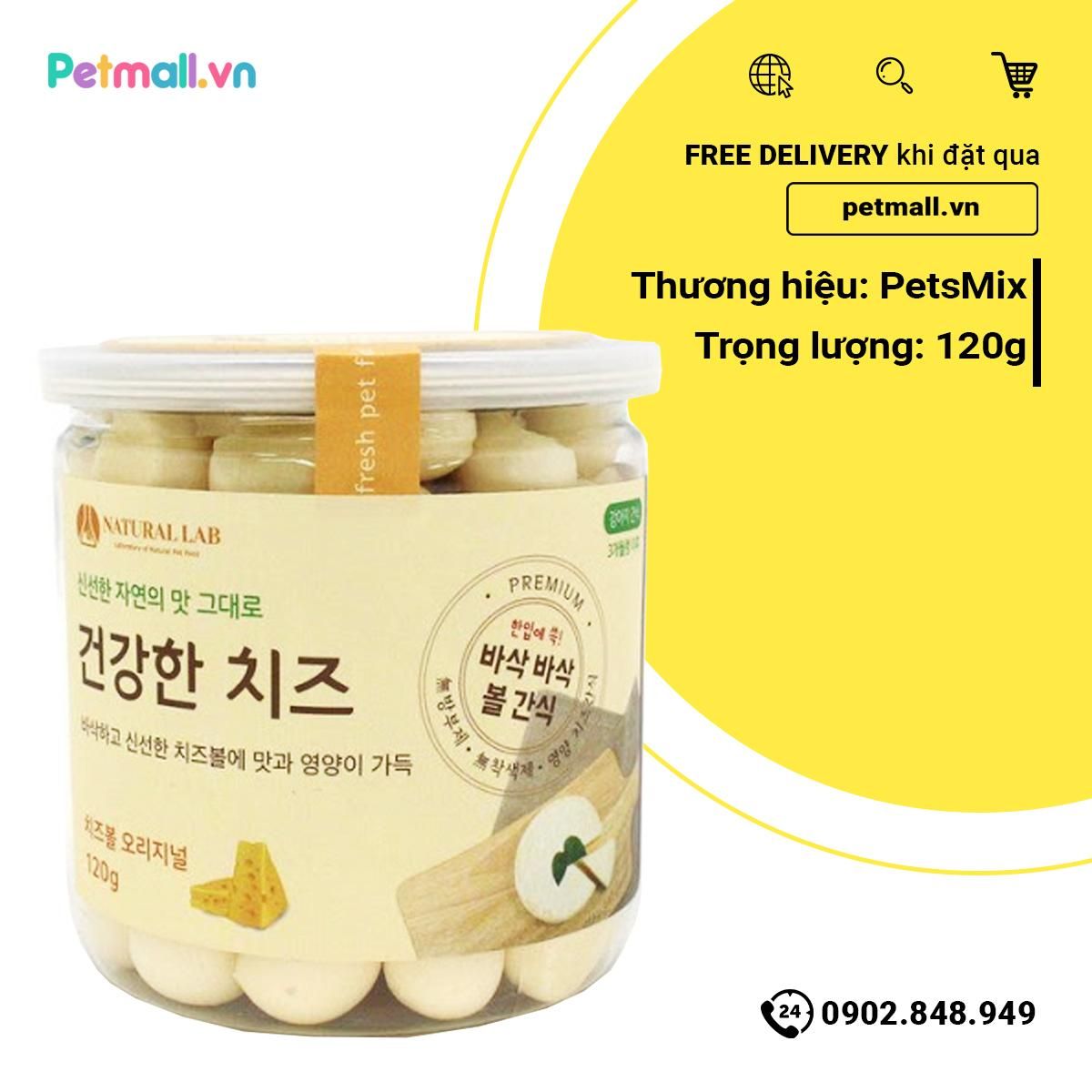 Phô mai viên PetsMix Cheese Original - 120g