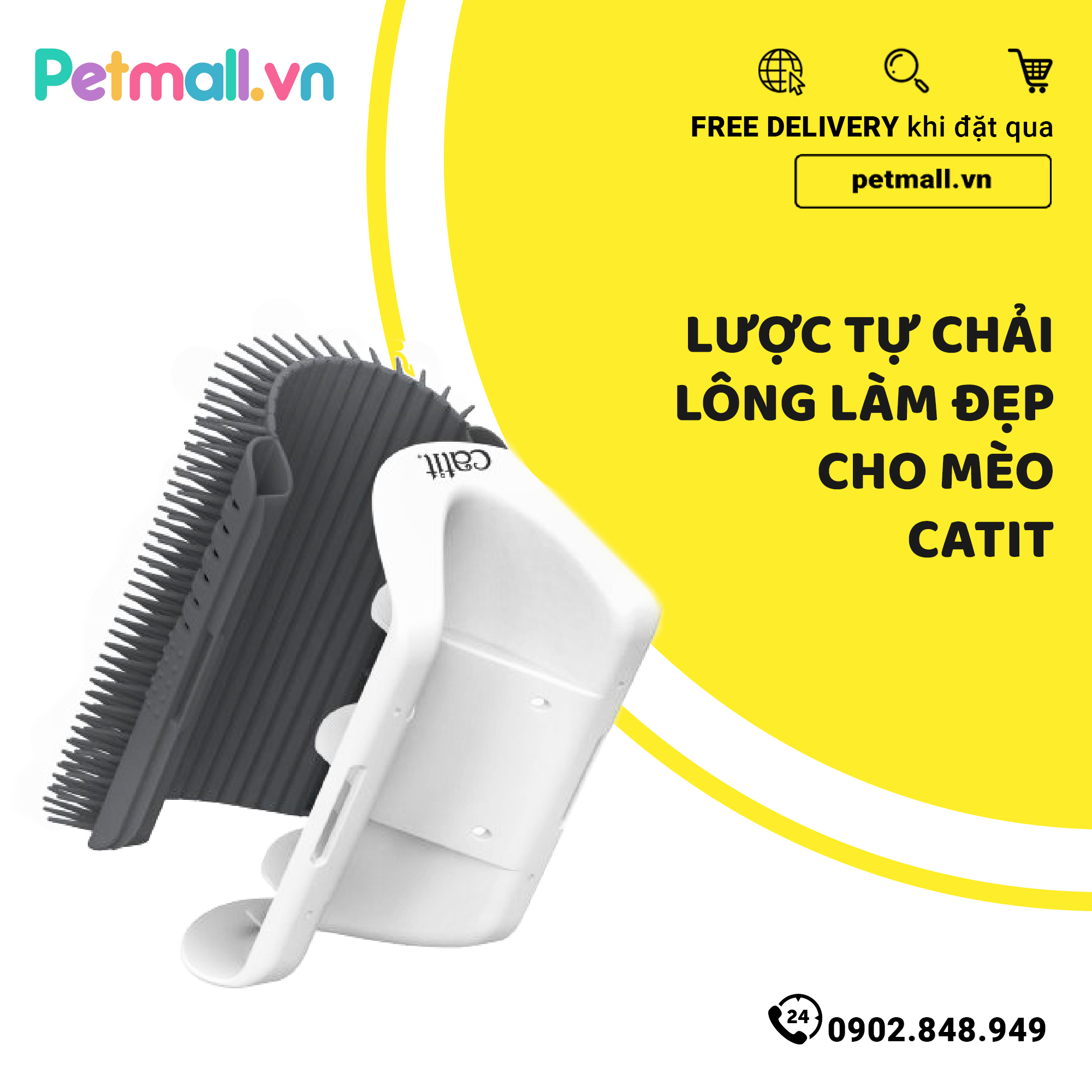 Lược Tự Chải Lông Làm Đẹp Cho Mèo CATIT