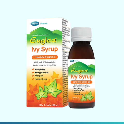  Siro thảo dược cao lá thường xuân hỗ trợ long đờm, giảm ho EUGICA IVY SYRUP  (Hộp 1 chai x 100 ml) 