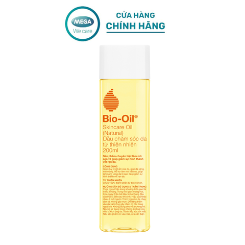  Dầu chăm sóc da từ Thiên Nhiên giúp giảm rạn da mờ sẹo cho da nhạy cảm BIO-OIL SKINCARE OIL (NATURAL) Chai 200ml 