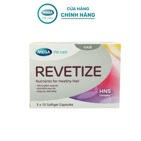  Viên uống cải thiện tình trạng rụng tóc và duy trì mái tóc khỏe đẹp- REVETIZE Mega We Care (30 viên) 