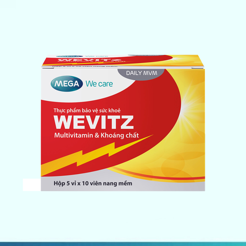  Viên uống bổ sung vitamin khoáng chất WEVITZ giúp tăng cường và phục hồi sức khỏe (Hộp 50 viên) 