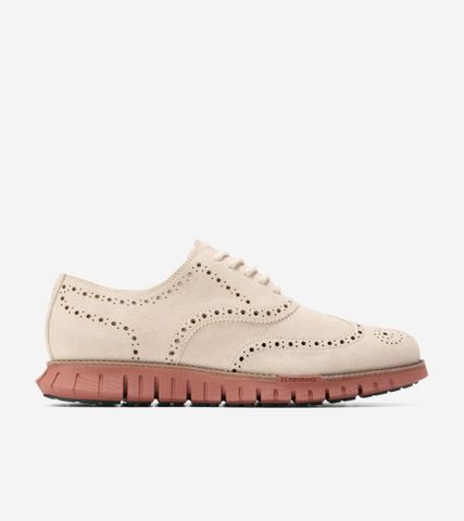 ZERØGRAND REMASTERED WINGTIP OXFORD UNLINED - BEIGE / 7 / WIDE