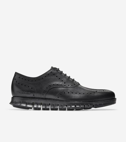 ZERØGRAND WINGTIP OXFORD - BLACK / 7 / WIDE