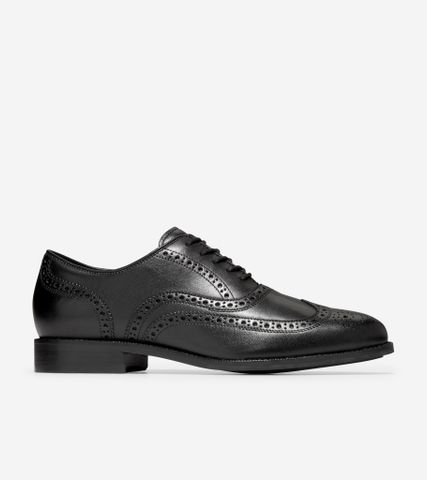 BROADWAY WINGTIP OXFORD - BLACK / 7 / WIDE