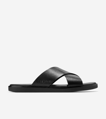 NANTUCKET CROSS STRAP SANDAL - BLACK / 7 / MEDIUM