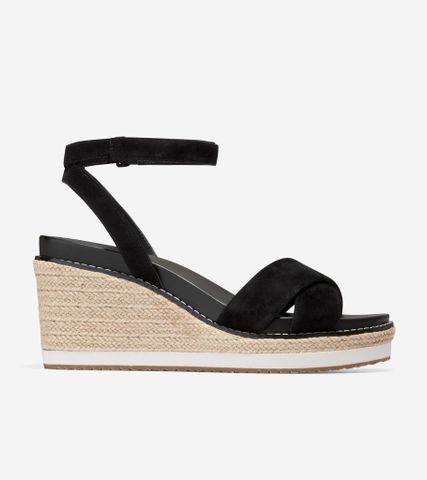 CLOUDFEEL ESPADRILLE WEDGE 75 - BLACK / 5