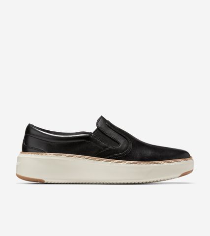 GRANDPRØ TOPSPIN SLIP ON SNEAKER - BLACK / 5