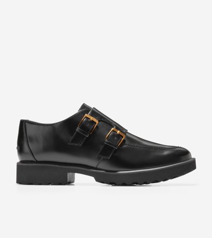 GREENWICH MONK STRAP OXFORD - BLACK / 5.5 / MEDIUM