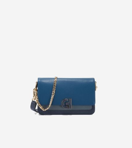 MINI DAY-TO-NIGHT BAG (WITH METAL CHAIN) - BLUE