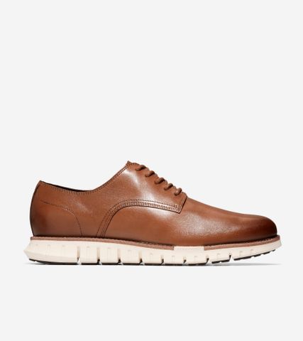 ZERØGRAND REMASTERED PLAIN TOE OXFORD - BROWN / 7 / WIDE