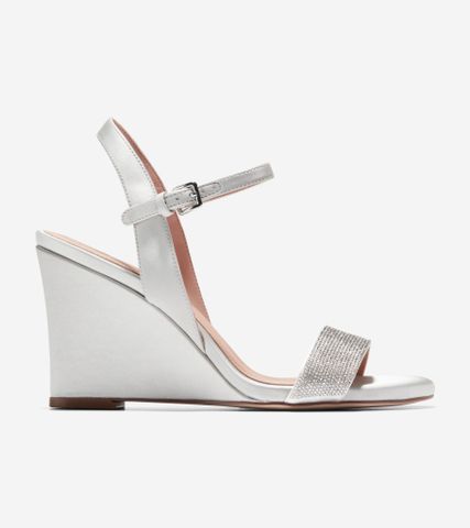 JOSIE WEDGE SANDAL - SILVER / 5.5 / MEDIUM