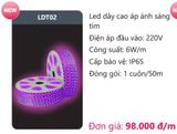  ĐÈN LED DÂY DUHAL ÁNH SÁNG TÍM LDT02 