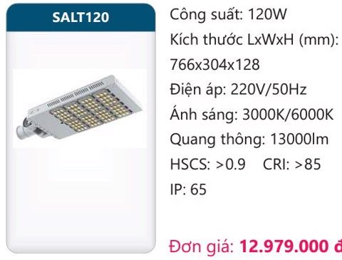  ĐÈN ĐƯỜNG LED 120W DUHAL SALT120 