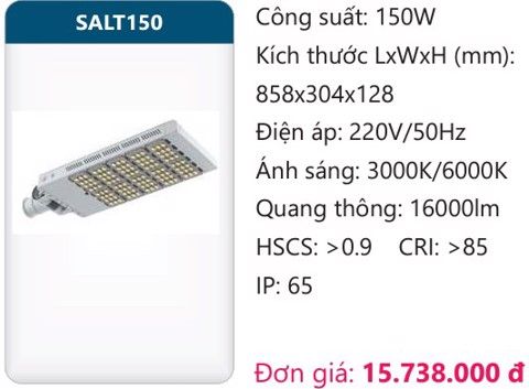  ĐÈN ĐƯỜNG LED 150W DUHAL SALT150 