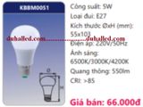  BÓNG ĐÈN LED DUHAL ĐỔI MÀU 5W KBBM0051 / KBBM 0051 - GẮN ĐUÔI VẶN (CHUI VẶN) LỚN E27 