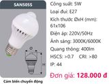  BÓNG ĐÈN LED CẢM ỨNG CHUYỂN ĐỘNG DUHAL - 5W ĐUÔI VẶN E27 