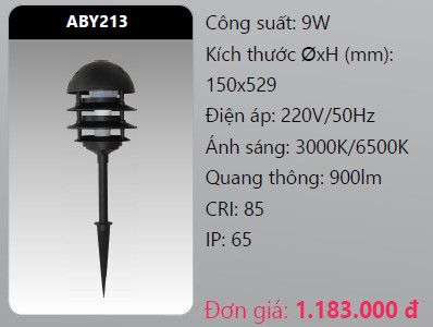  đèn rọi led chiếu điểm, rọi điểm cắm cỏ quan sát sân vườn sân vườn duhal aby213 9w 