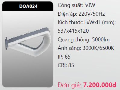 đầu đèn trụ công viên duhal doa024 50w