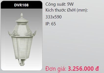 đầu đèn trụ công viên duhal dvr108 9w